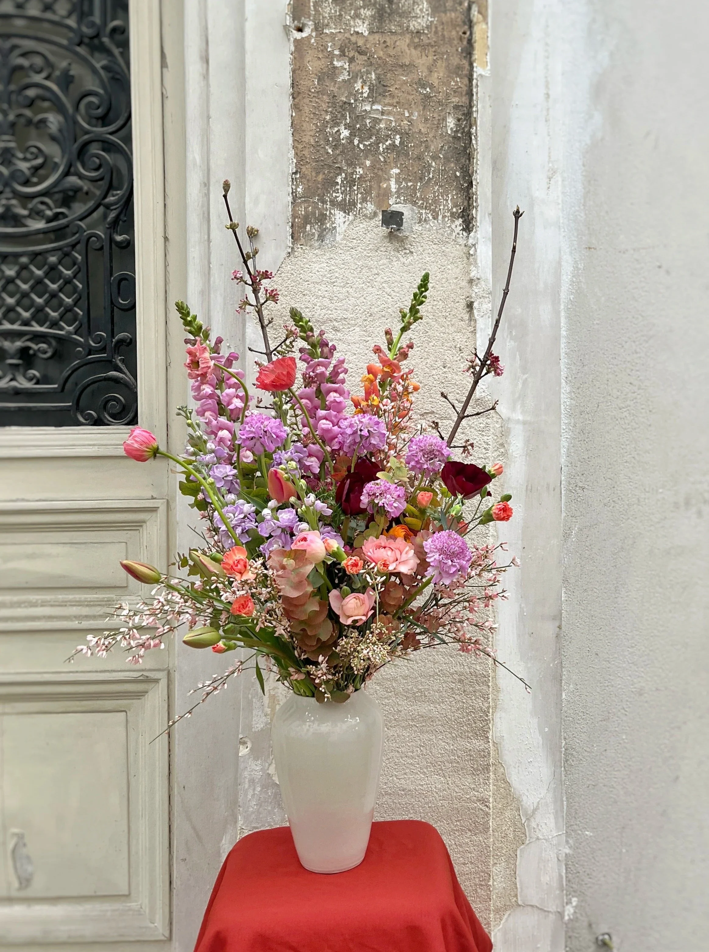 Ensemble bouquet de saison + vase artisanal haut - Image 4